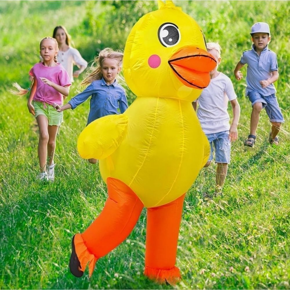 🩵⏭️NIB Yellow Duckling Inflatable Costume Adults Large
